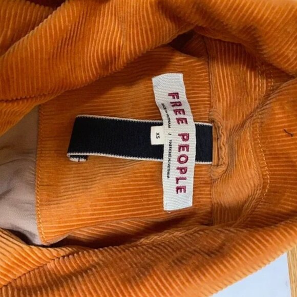 Free People - Jenna Corduroy Trench Coat - Orange - Sz XS - Picture 5 of 10